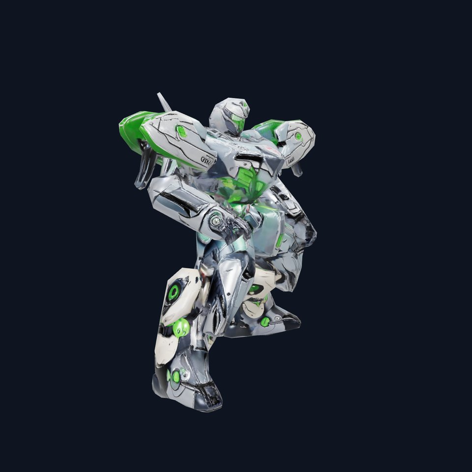 Futuristic Mech Warrior model pack
